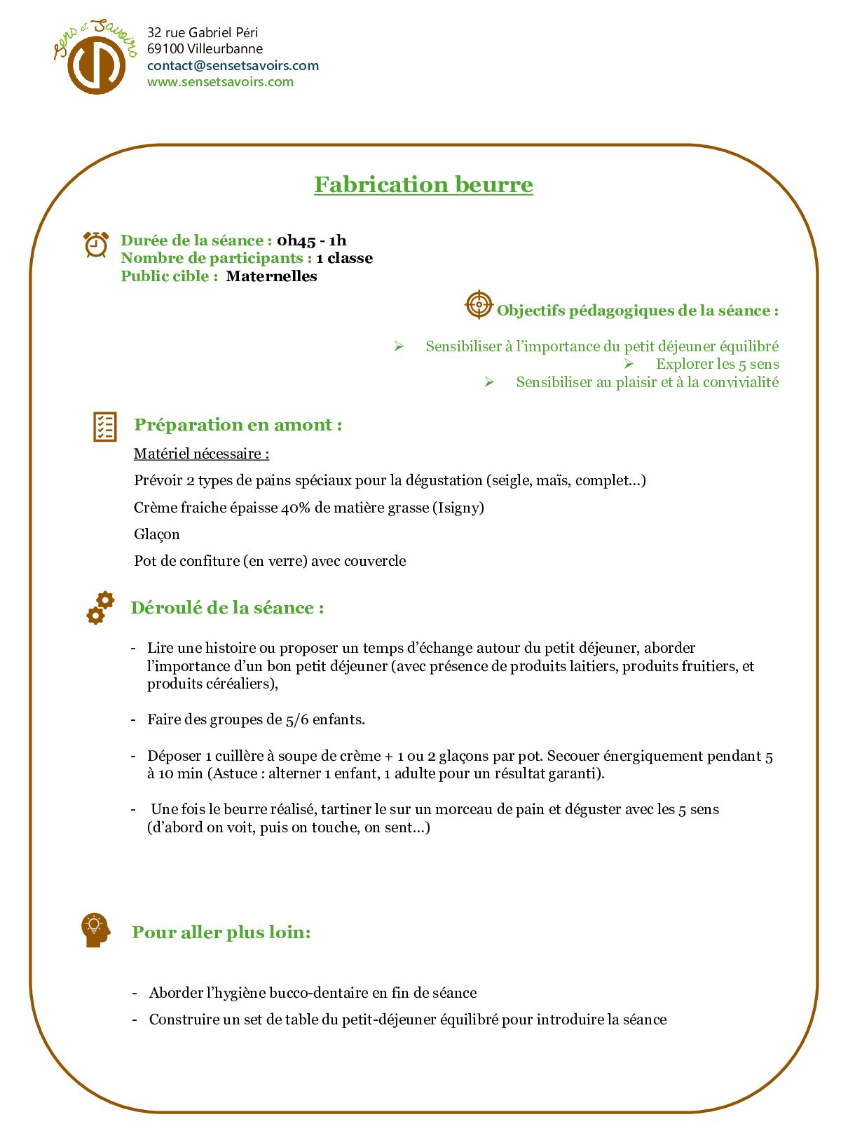 Fabrication de beurre pdf
