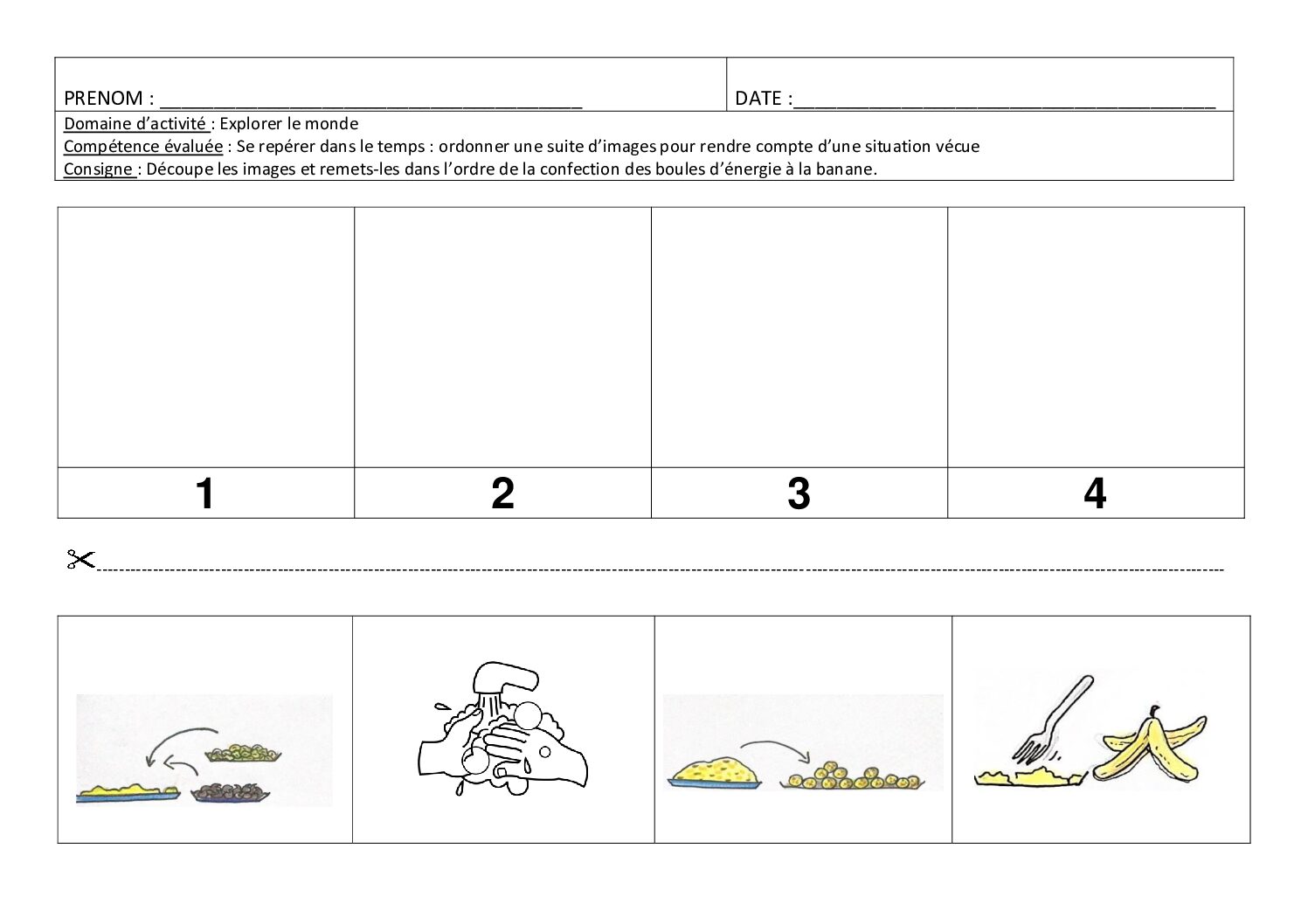 Remise en ordre images sequentielles recette boules denergie a la banane pdf